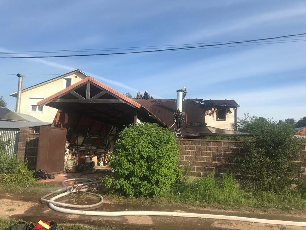 Пожар в жилом доме в городском округе Ступино